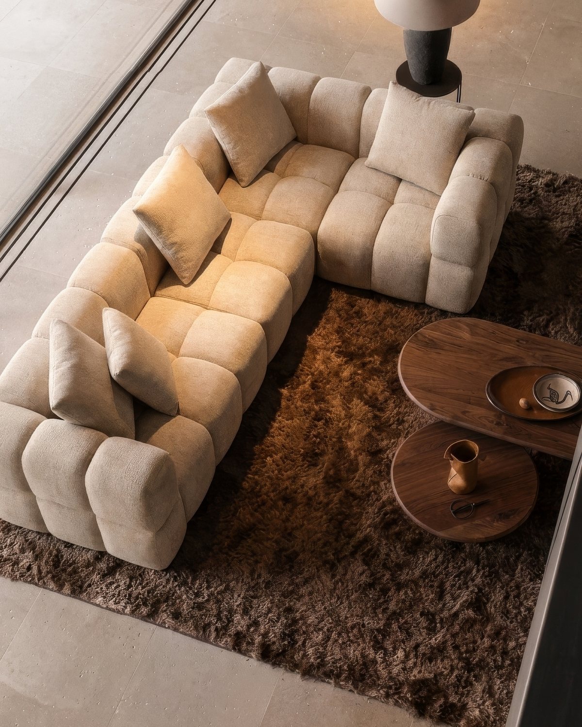 Oslo corner sofa seen from above