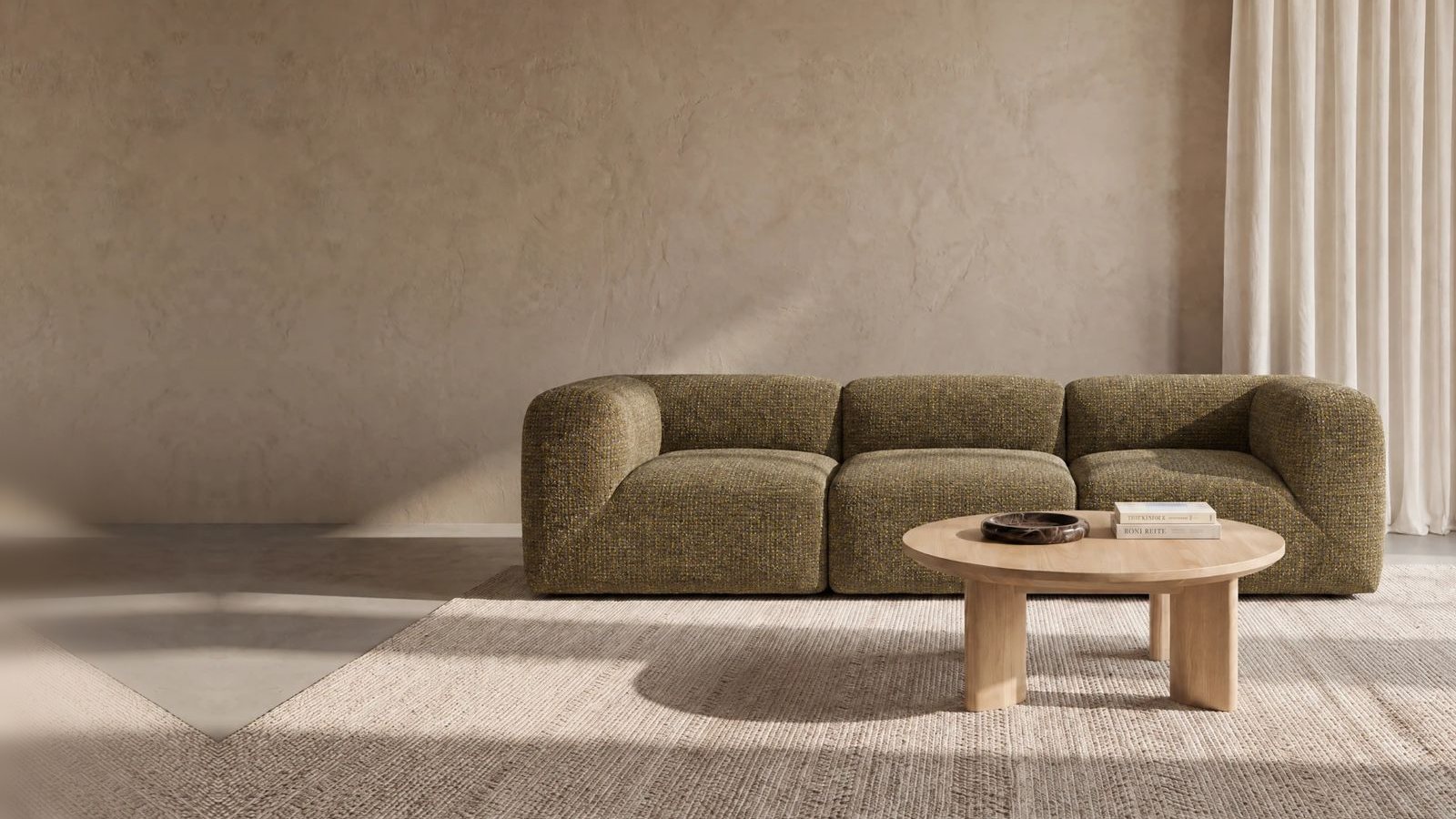 Floom sofa in olive tweed